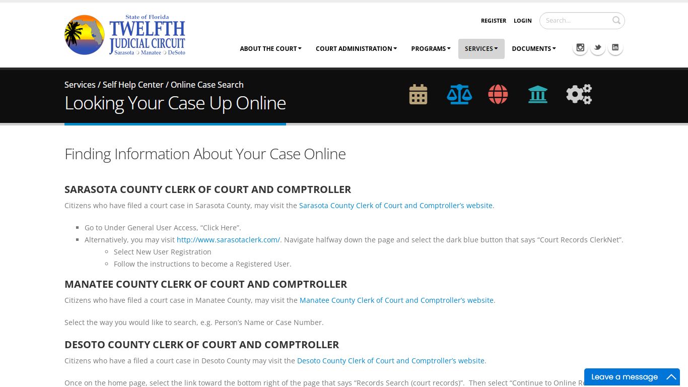 Looking Your Case Up Online - Florida Courts